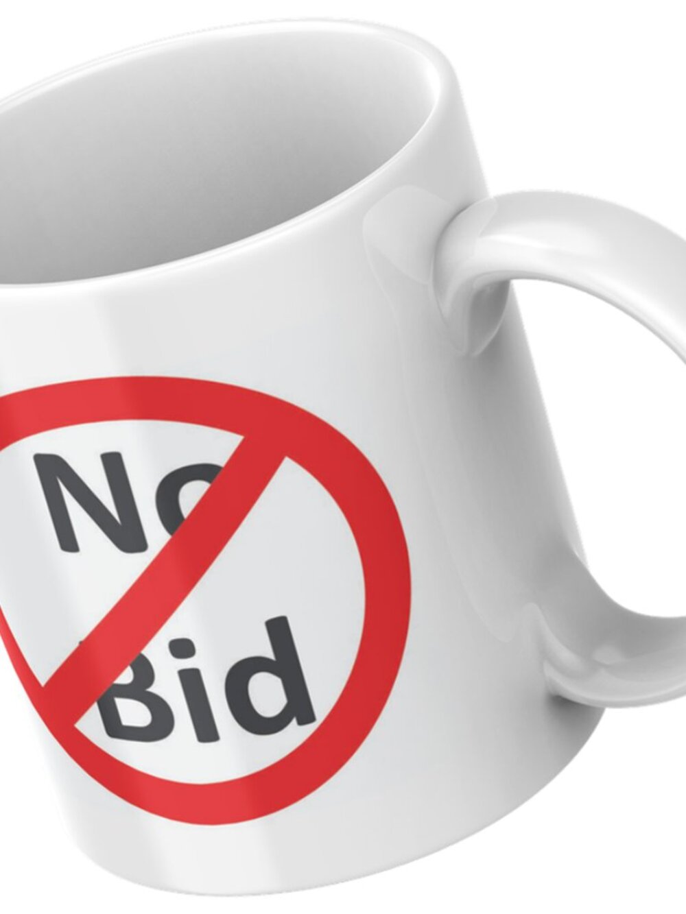 Show Host White 'No Bid' Ceramic Coffee Mug - Classic White